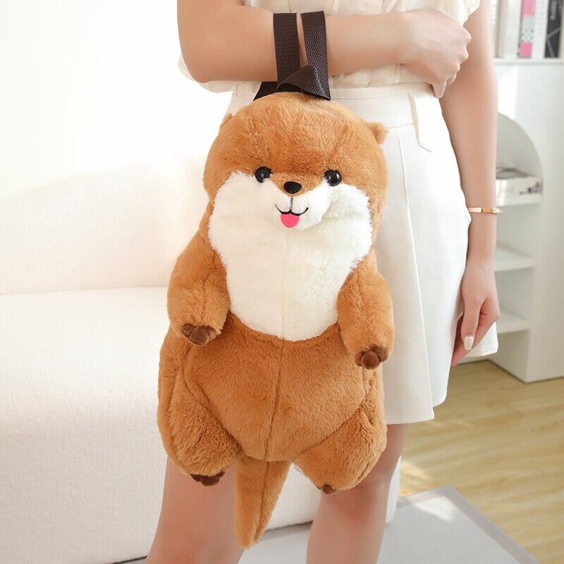 Kawaii Brown Otter Backpack Plushie-Kawaii Dream