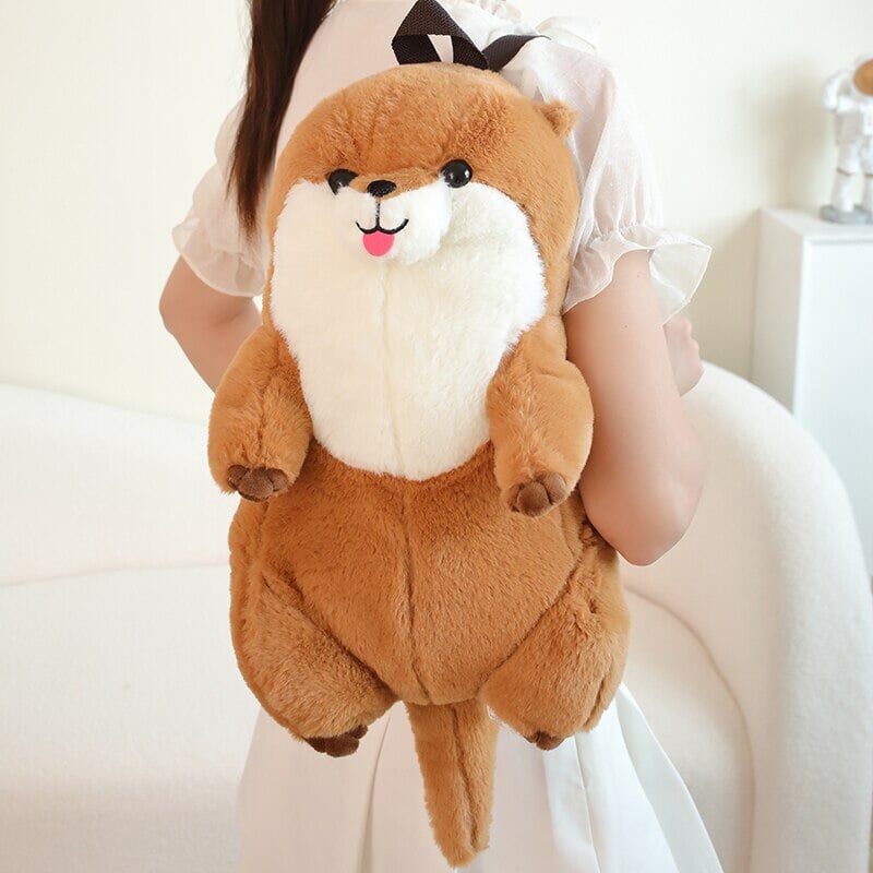 Kawaii Brown Otter Backpack Plushie-Kawaii Dream