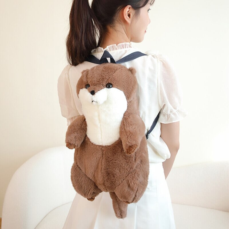 Kawaii Brown Otter Backpack Plushie-Kawaii Dream