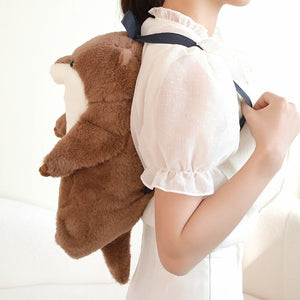 Kawaii Brown Otter Backpack Plushie-Kawaii Dream
