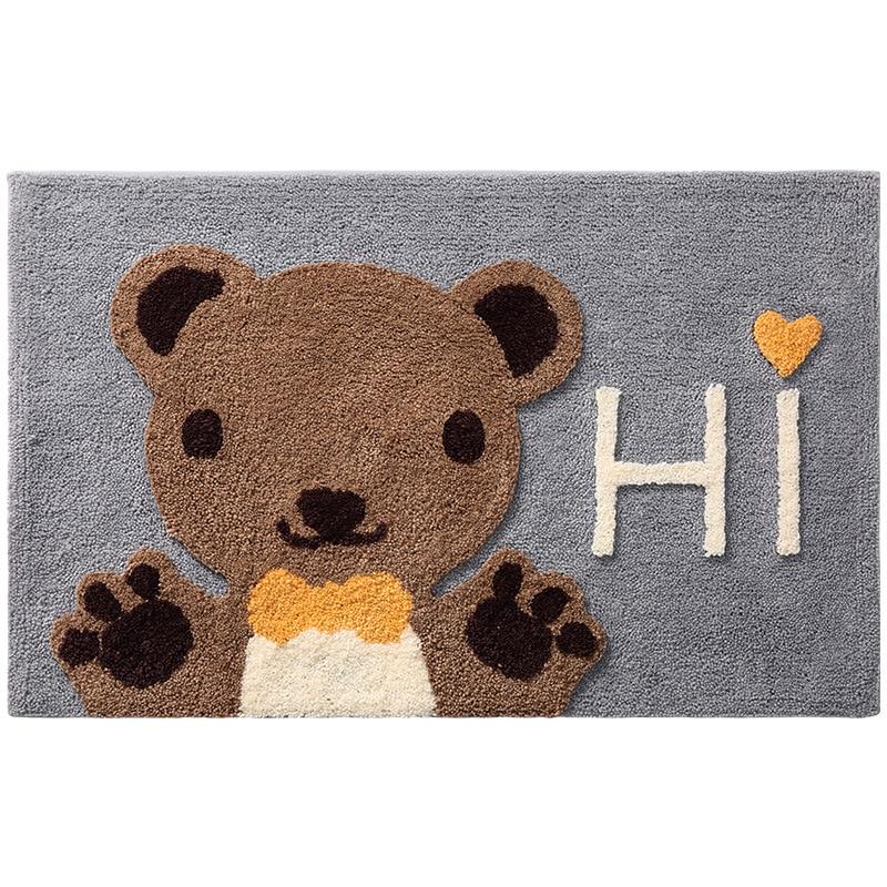 Kawaii Brown Paw Bear Bathroom Mat-Kawaii Dream