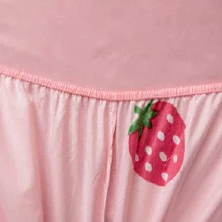 Kawaii Bunny Pink White Polyester Bedsheet Only-Kawaii Dream