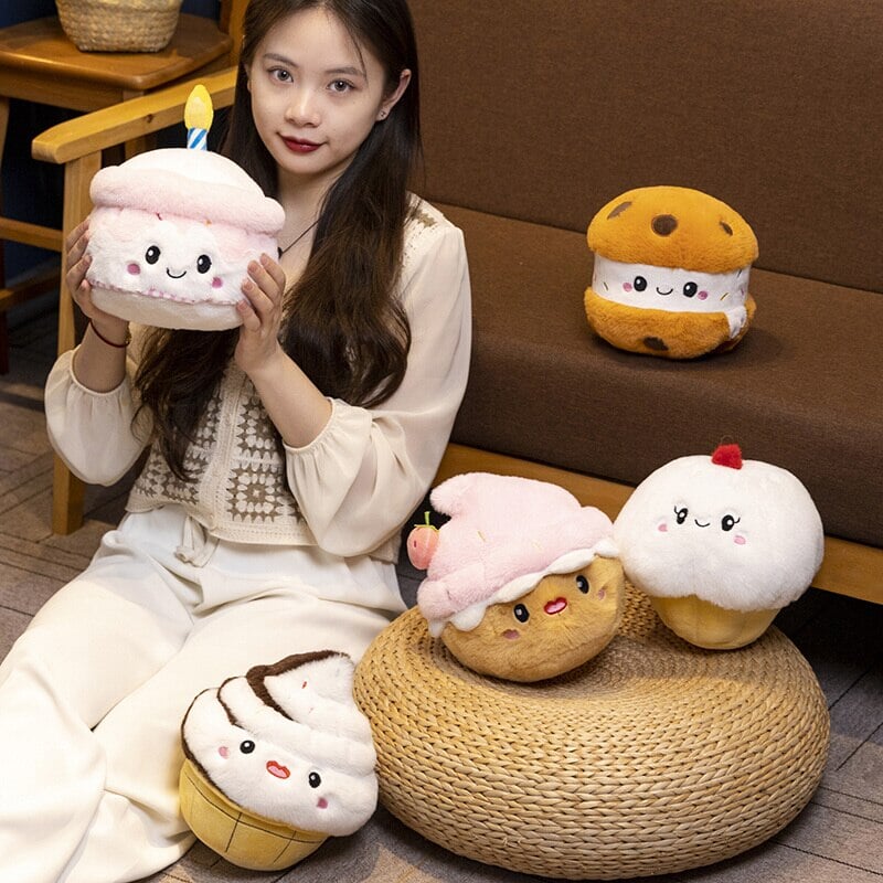 Kawaii Cake Plushie Strawberry Fruit Muffin Bakery Plushies-Kawaii Dream