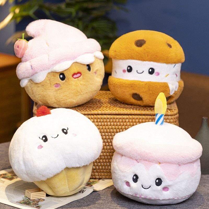 Kawaii Cake Plushie Strawberry Fruit Muffin Bakery Plushies-Kawaii Dream