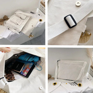 Kawaii Canvas Black White Bookbag-Kawaii Dream