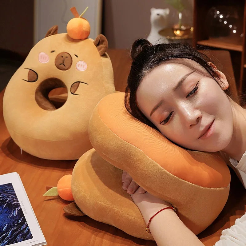 Kawaii Capybara Power Nap Head Rest Cushion-Kawaii Dream
