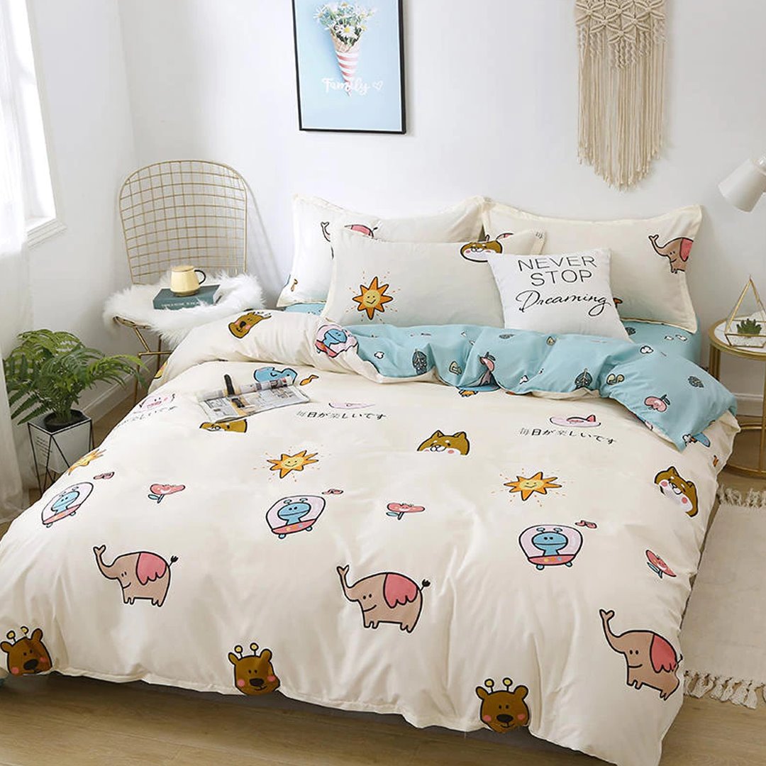 Kawaii Cartoon Characters Bedding Set-Kawaii Dream