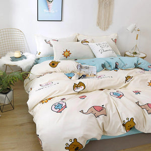 Kawaii Cartoon Characters Bedding Set-Kawaii Dream