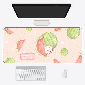 Kawaii Cartoon Exotic Fruits Large Mouse Pad-Kawaii Dream