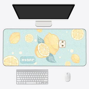 Kawaii Cartoon Exotic Fruits Large Mouse Pad-Kawaii Dream