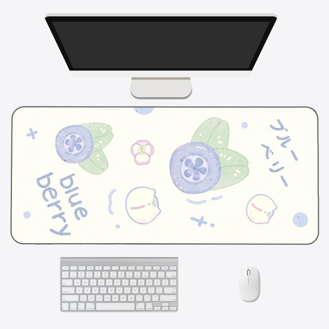 Kawaii Cartoon Exotic Fruits Large Mouse Pad-Kawaii Dream