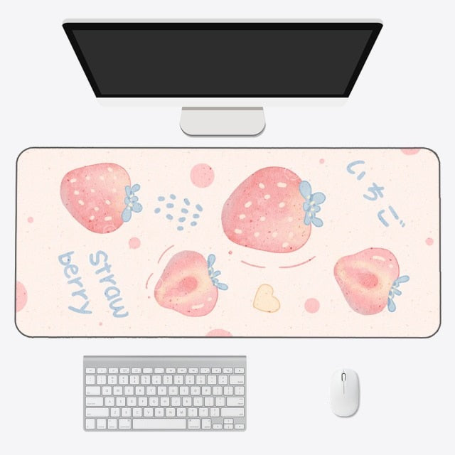 Kawaii Cartoon Exotic Fruits Large Mouse Pad-Kawaii Dream