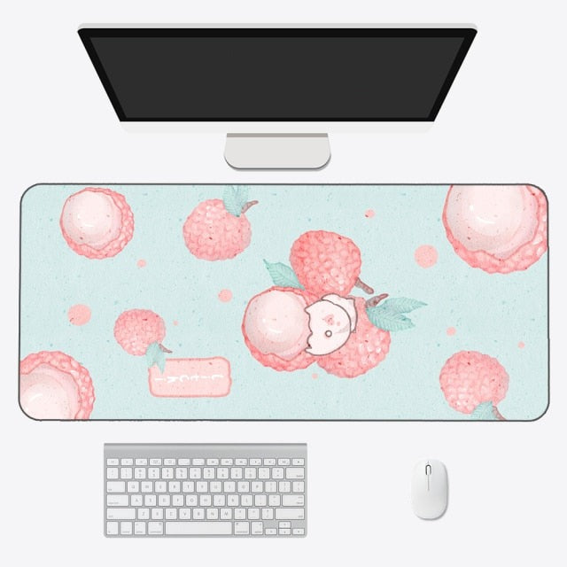 Kawaii Cartoon Exotic Fruits Large Mouse Pad-Kawaii Dream