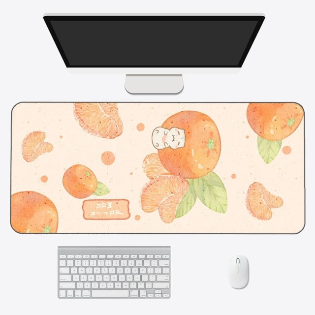 Kawaii Cartoon Exotic Fruits Large Mouse Pad-Kawaii Dream
