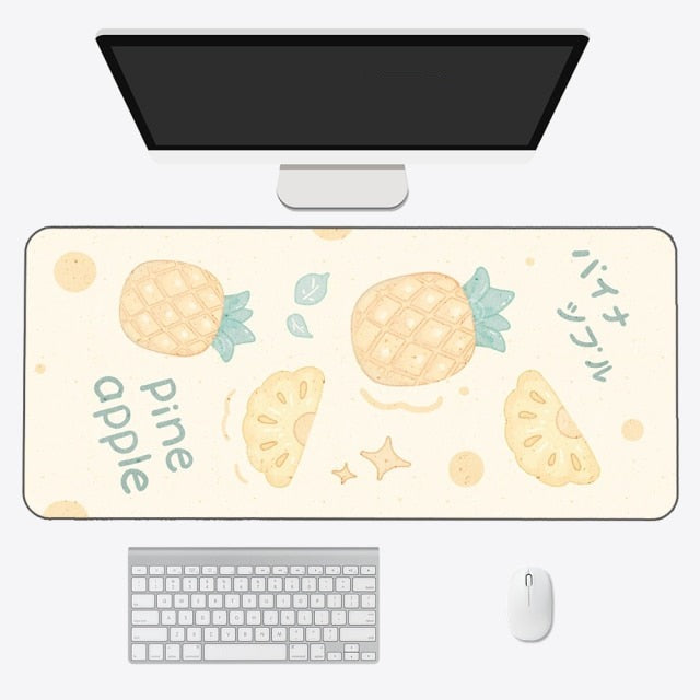 Kawaii Cartoon Exotic Fruits Large Mouse Pad-Kawaii Dream