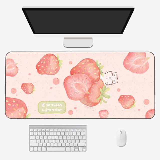 Kawaii Cartoon Exotic Fruits Large Mouse Pad-Kawaii Dream