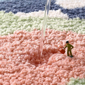 Kawaii Checkered Frog Bunny Non-Slip Bath Mats-Kawaii Dream