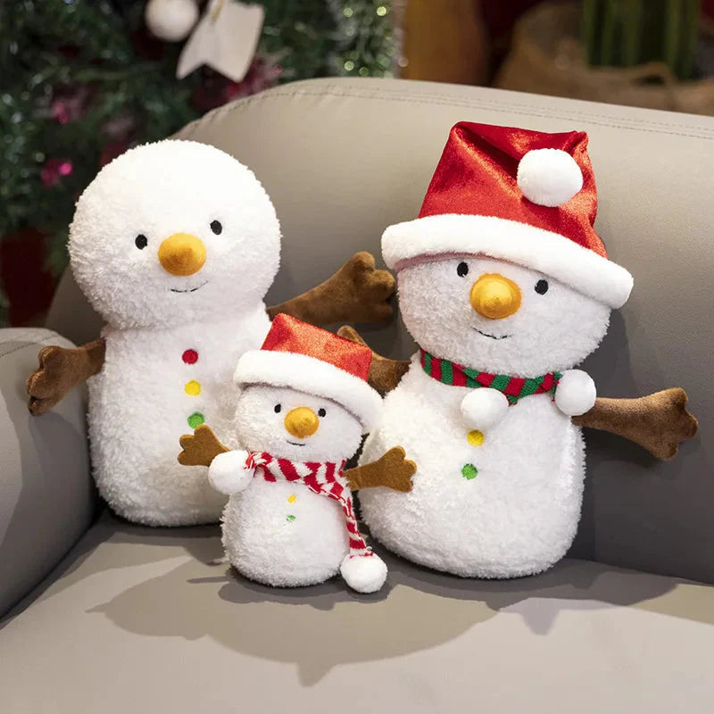 Kawaii Christmas Snow Man Gingerbread Man Plushies-Kawaii Dream