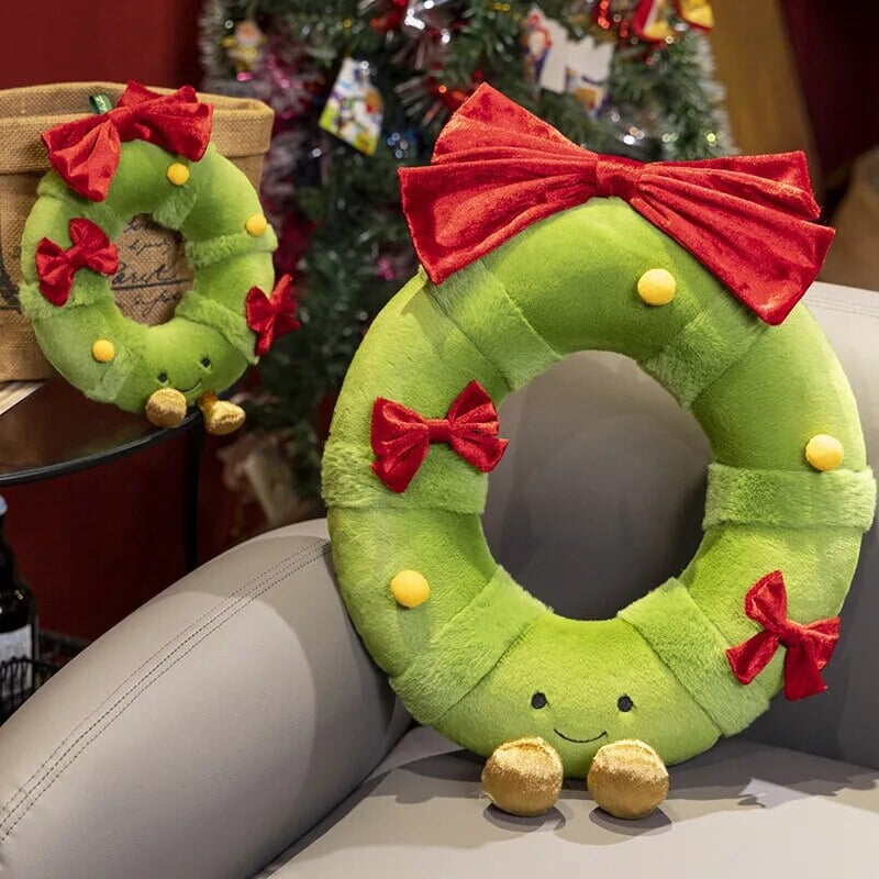Kawaii Christmas Tree Wreath Door Ring Plushies-Kawaii Dream