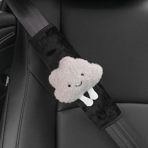 Kawaii Cloud Plush Car Seat Belt Cover Shoulder Strap Accessory-Kawaii Dream