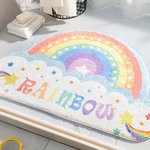 Kawaii Cloudy Rainbow Non-Slip Bath Mat-Kawaii Dream