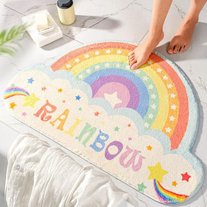 Kawaii Cloudy Rainbow Non-Slip Bath Mat-Kawaii Dream