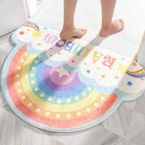 Kawaii Cloudy Rainbow Non-Slip Bath Mat-Kawaii Dream