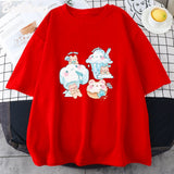 Kawaii Cloudy Snacking Brown Bear Unisex Tee-Kawaii Dream