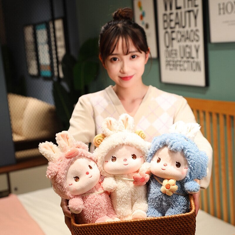 Kawaii Dressed Fluffy Bunny Plushie-Kawaii Dream