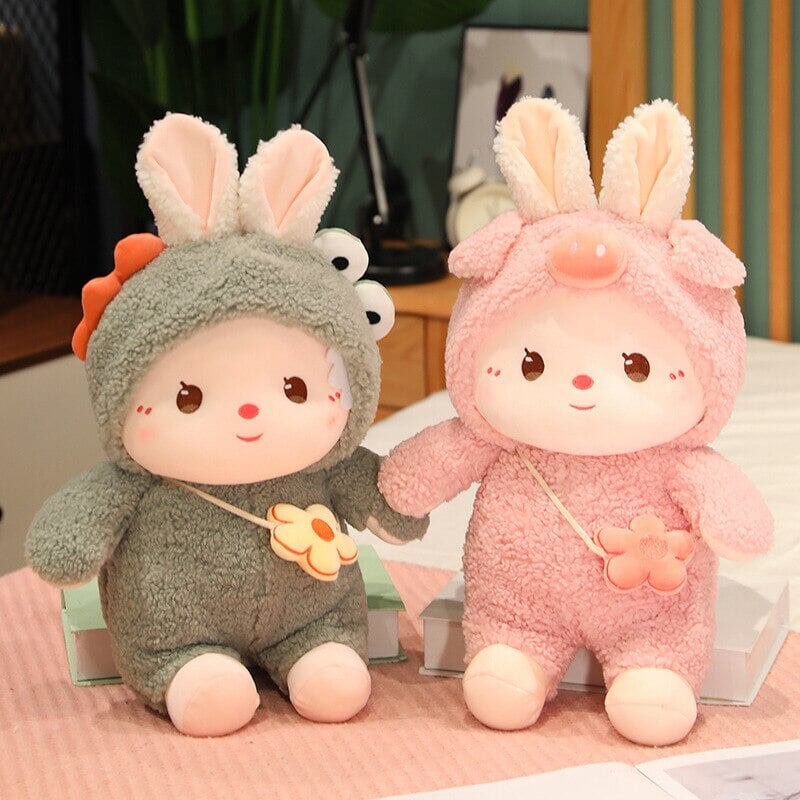 Kawaii Dressed Fluffy Bunny Plushie-Kawaii Dream