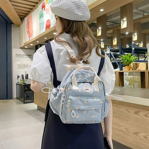 Kawaii Floral Bunny Petite Small Backpack-Kawaii Dream