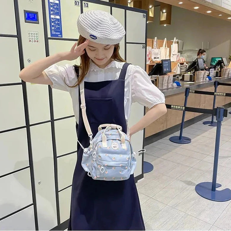 Kawaii Floral Bunny Petite Small Backpack-Kawaii Dream