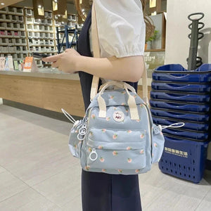 Kawaii Floral Bunny Petite Small Backpack-Kawaii Dream