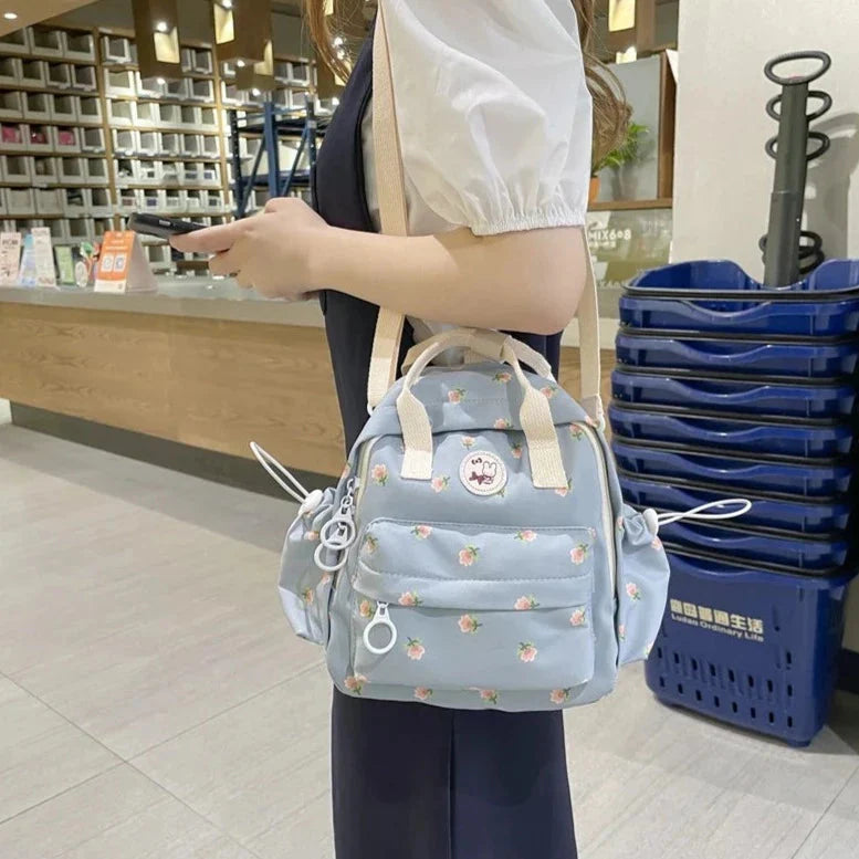 Kawaii Floral Bunny Petite Small Backpack-Kawaii Dream