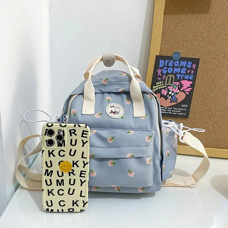 Kawaii Floral Bunny Petite Small Backpack-Kawaii Dream