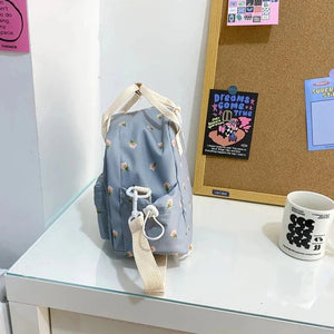 Kawaii Floral Bunny Petite Small Backpack-Kawaii Dream