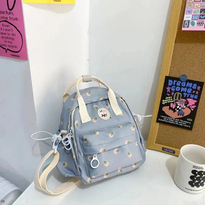 Kawaii Floral Bunny Petite Small Backpack-Kawaii Dream