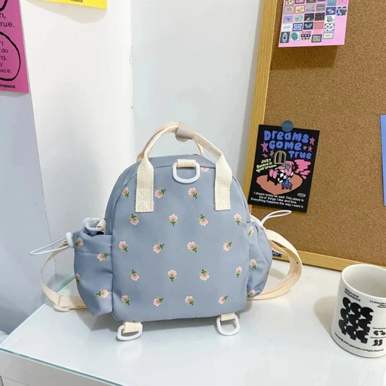 Kawaii Floral Bunny Petite Small Backpack-Kawaii Dream