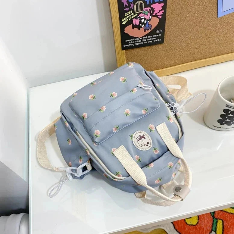 Kawaii Floral Bunny Petite Small Backpack-Kawaii Dream