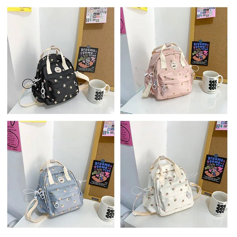 Kawaii Floral Bunny Petite Small Backpack-Kawaii Dream