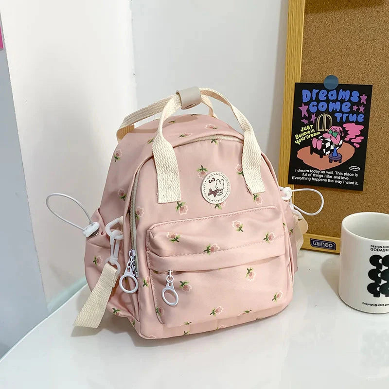 Kawaii Floral Bunny Petite Small Backpack-Kawaii Dream