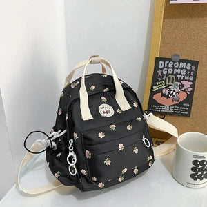 Kawaii Floral Bunny Petite Small Backpack-Kawaii Dream