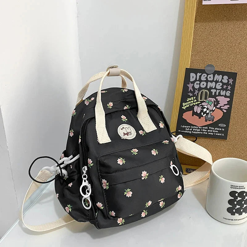 Kawaii Floral Bunny Petite Small Backpack-Kawaii Dream