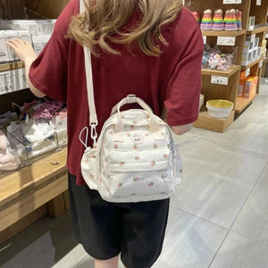 Kawaii Floral Bunny Petite Small Backpack-Kawaii Dream