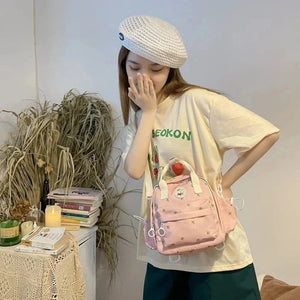 Kawaii Floral Bunny Petite Small Backpack-Kawaii Dream