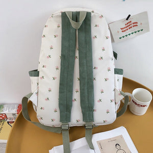 Kawaii Floral Two-tone Backpack-Kawaii Dream