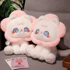Kawaii Flower Black White Cat Plushies-Kawaii Dream