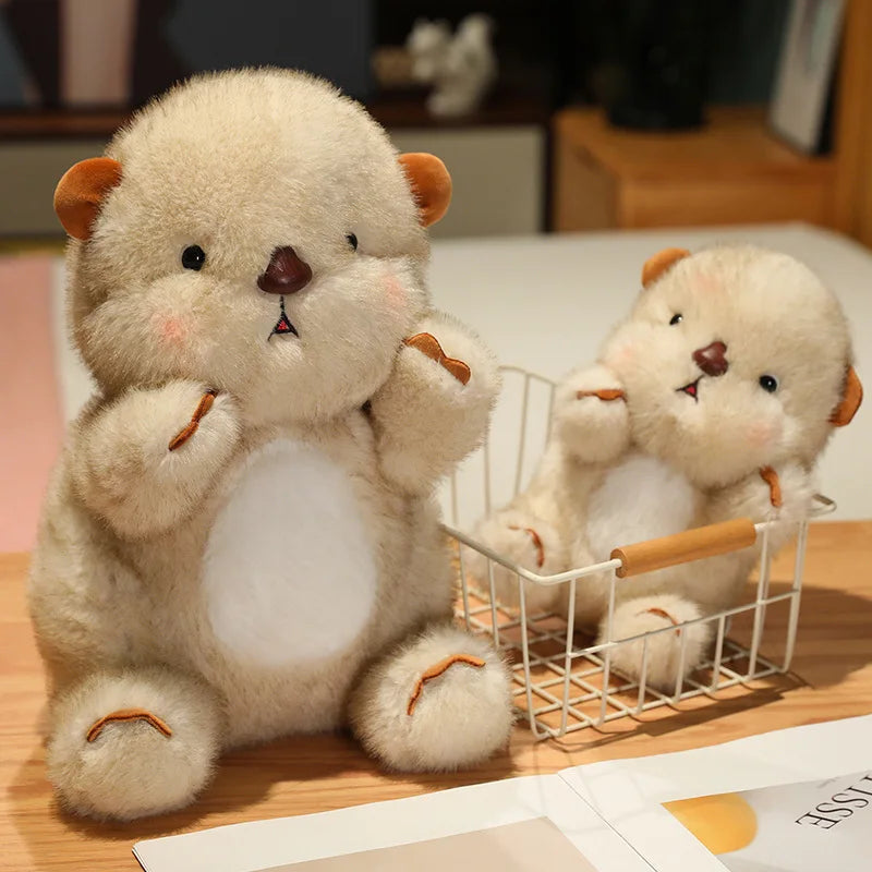 Kawaii Fluffy Blushing Otter Plushie-Kawaii Dream