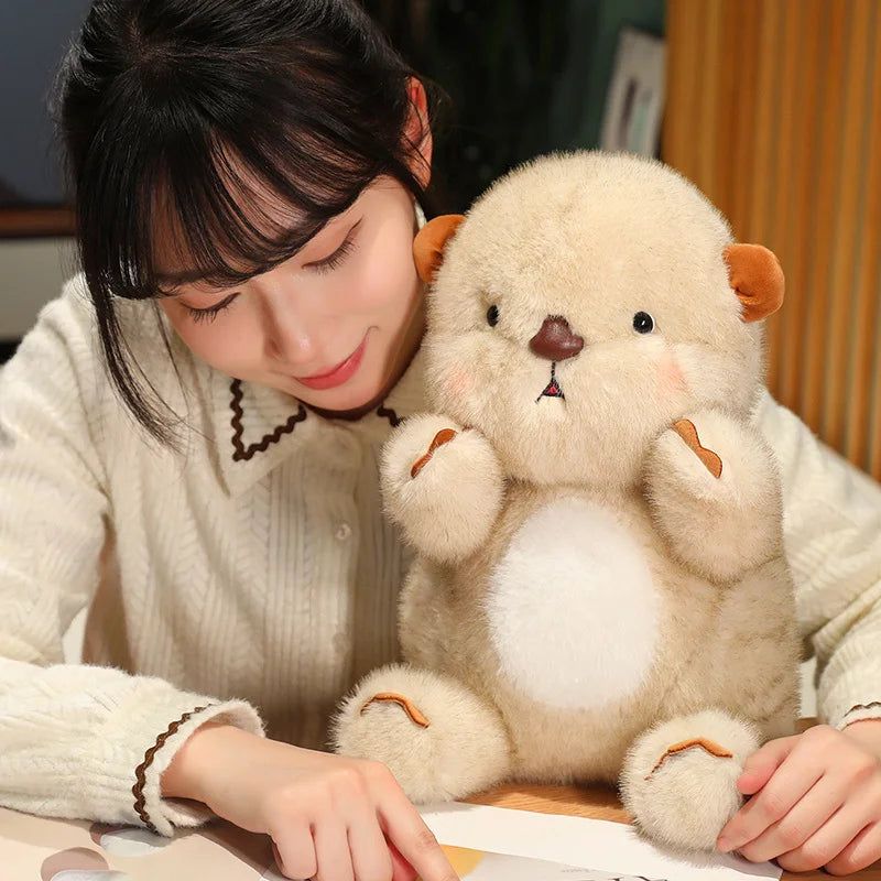 Kawaii Fluffy Blushing Otter Plushie-Kawaii Dream