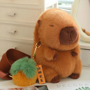 Kawaii Fluffy Capybara Plushies with Strap-Kawaii Dream